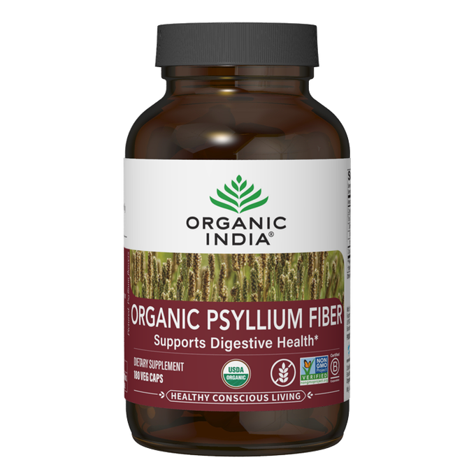 Organic Psyllium Fiber 180 Capsules
