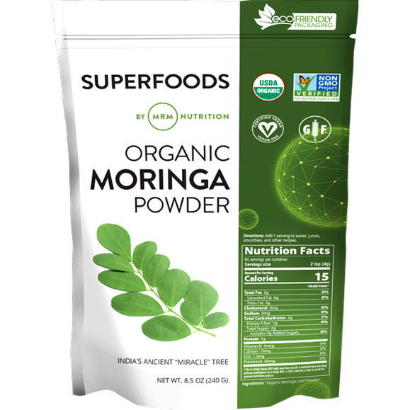 Organic Moringa Leaf Powder 60 Servings