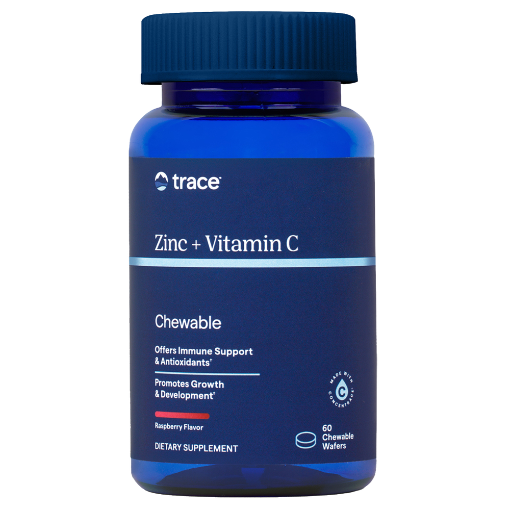 Zinc + Vitamin C Chewable Raspberry Flavor 60 Chewable Wafers
