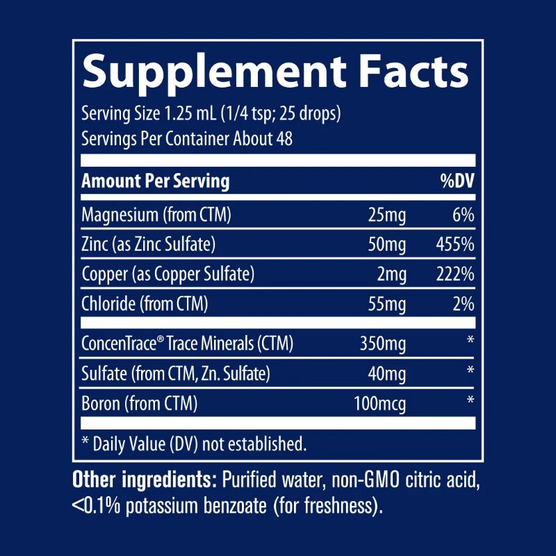 Ionic Zinc 50mg 2 fl oz
