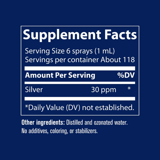 Colloidal Silver Spray 30ppm 4 fl oz