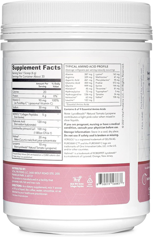 Bioactive Collagen Complex Skin Hydration & Antioxidant Support 30 Servings