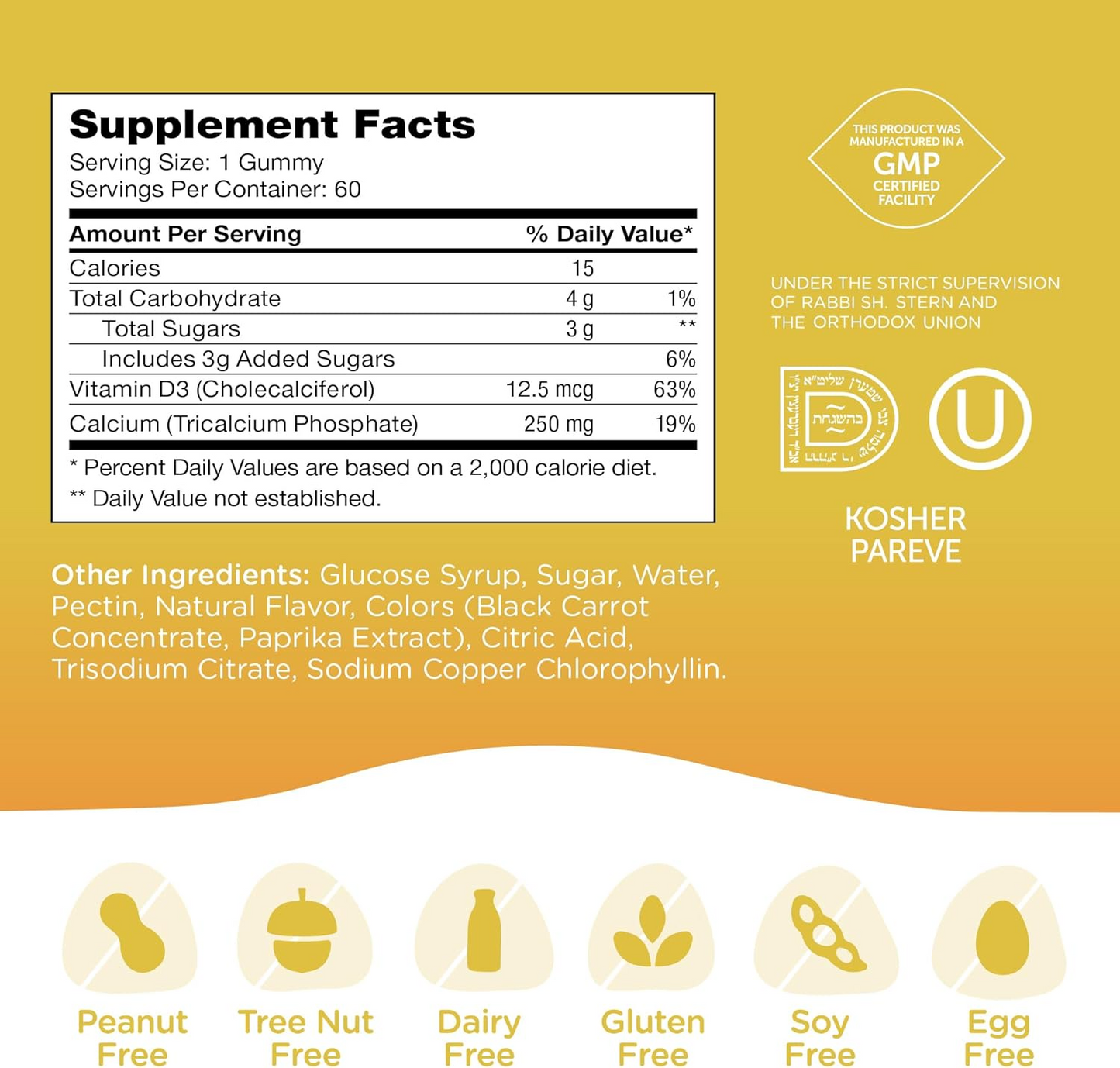 Bone Gummies for Kids 60 Gummies