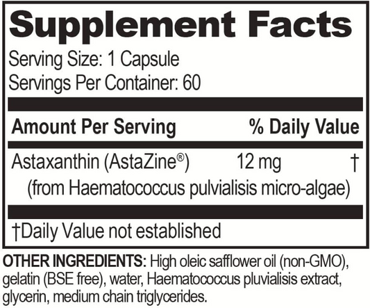 Brain Basics Ultra Pure Astaxanthin 60 Softgels