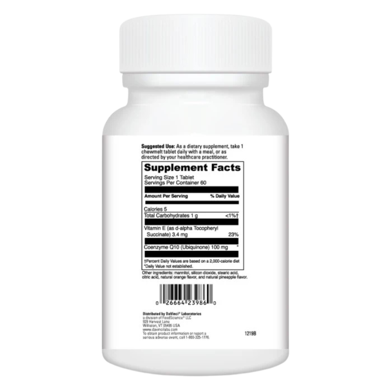 COENZYME Q10 CHEWMELT 100 mg 60 Tablets