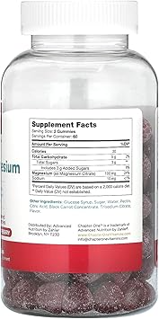 Chapter One Magnesium Raspberry 60 Gummies