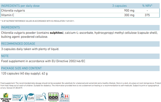 Chlorella Plus C 120 Capsules