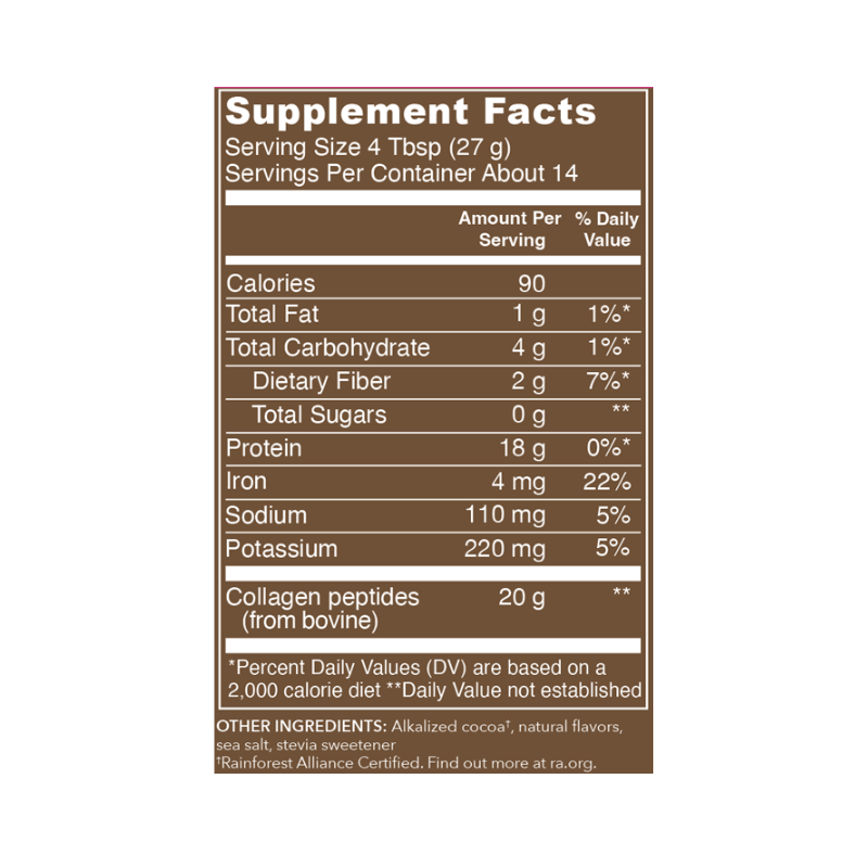 Collagen Peptides Chocolate 14 Servings