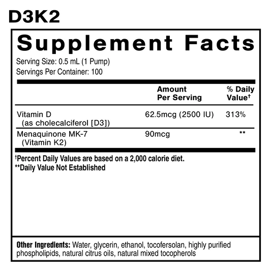 Nanoemulsified D3K2 1.7 fl oz