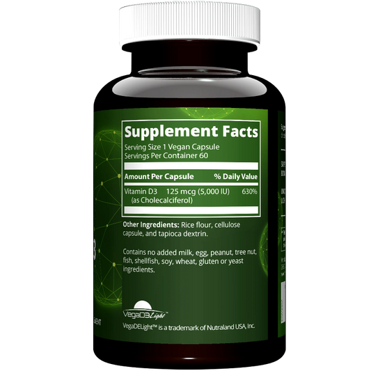 Vegan Vitamin D3 5,000 IU 60 Capsules