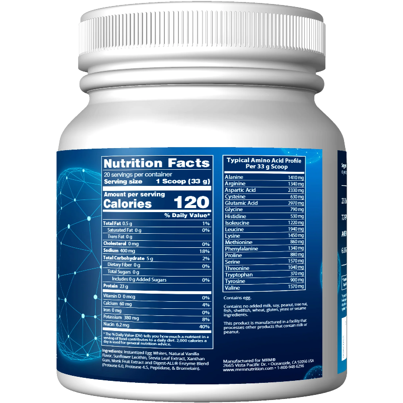 Egg White Protein Vanilla 20 Servings