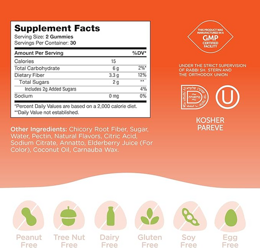 Fiber Gummies for Kids 60 Gummies