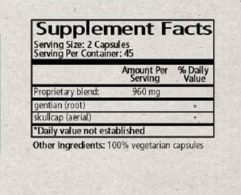 Gentian & Skullcap Capsules 90 Capsules