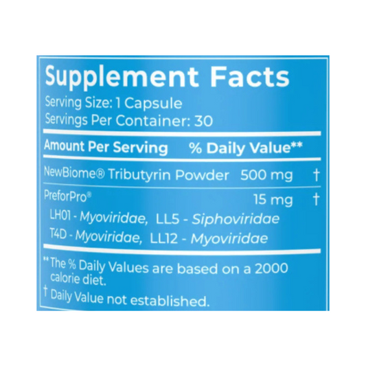 Gut + Prebiotic + Postbiotic 30 Capsules