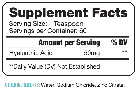 Hyaluronic Acid Joint, Skin & Eyes 10 oz