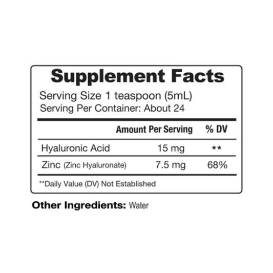 Hyaluronic Acid + Zinc 4 fl oz