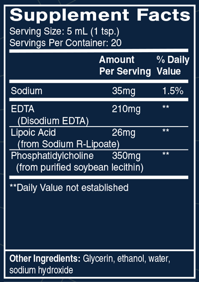 Liposomal EDTA with RLA 3.38 fl oz