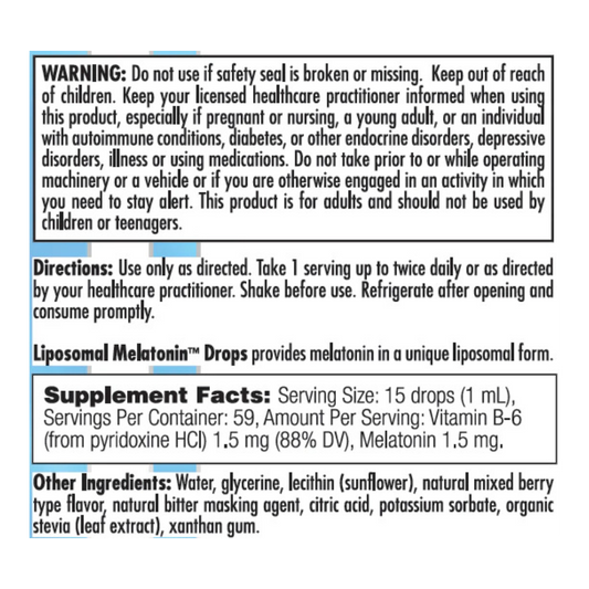 Liposomal Melatonin 2 fl oz