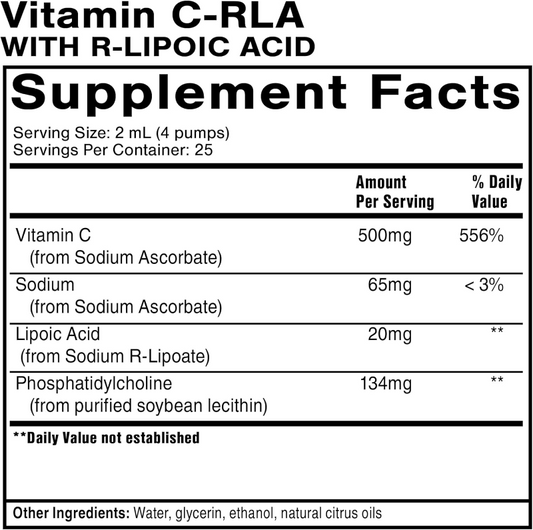 Liposomal Vitamin C with RLA 1.7 fl oz