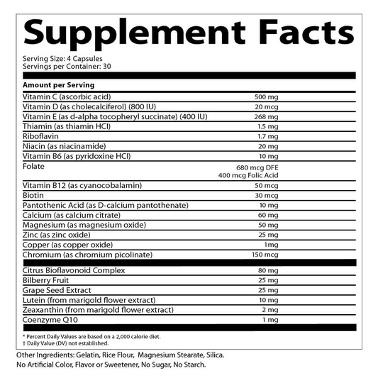 Macular Shield Plus Complete Multivitamin 120 Capsules