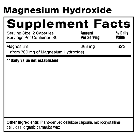 Magnesium Hydroxide 120 Capsules