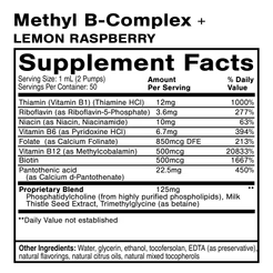 Methyl B Complex + Lemon Rasp 1.7 fl oz