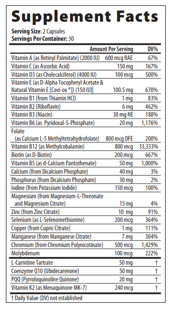 Mitochondria Nutrition PQQ 60 Capsules