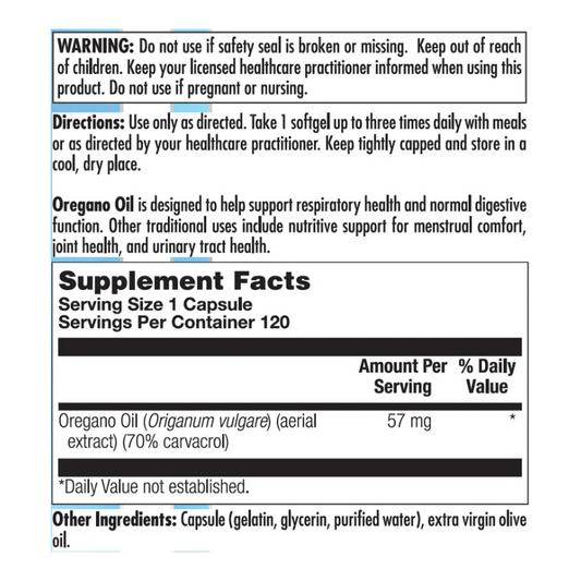Oregano Oil 120 Softgel