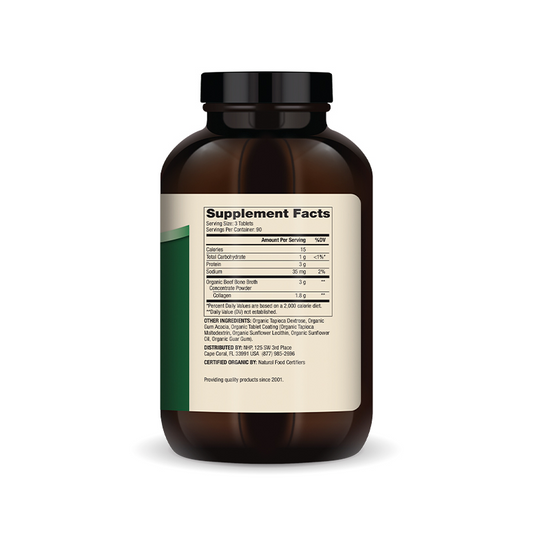 Organic Collagen from Grass Fed Beef Bone Broth 270 Tablets