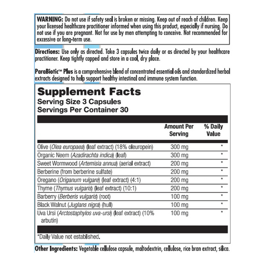 ParaBiotic Plus 90 Capsules
