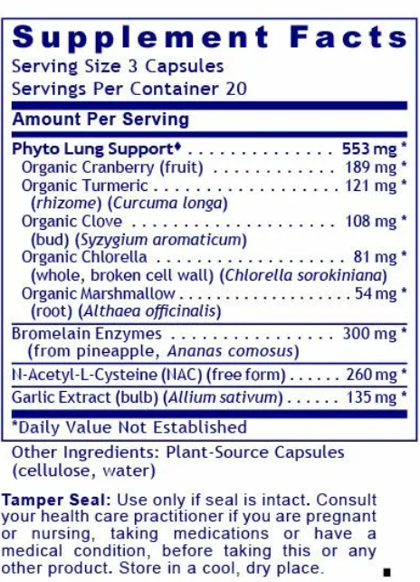 PneumoVen Supplement Facts
