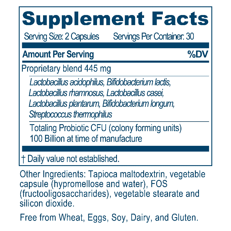 Probiotic 100B 60 Capsules