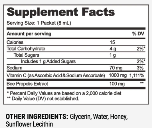 Propolis + Vitamin C 12 Packets