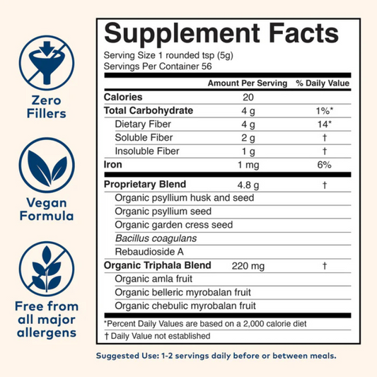 Psyllium Pre & Probiotic Fiber 56 Servings