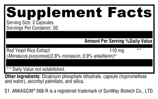 Red Yeast Rice 60 Capsules