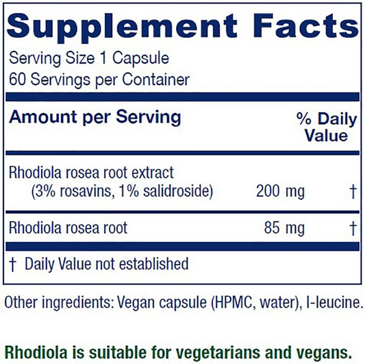 Rhodiola Extract Plus 60 Capsules