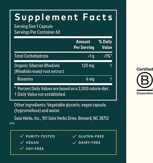 Rhodiola 60 Capsules