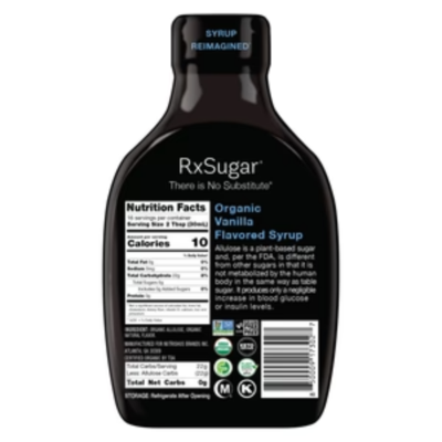 RxSugar® Organic Vanilla Syrup 16 fl oz