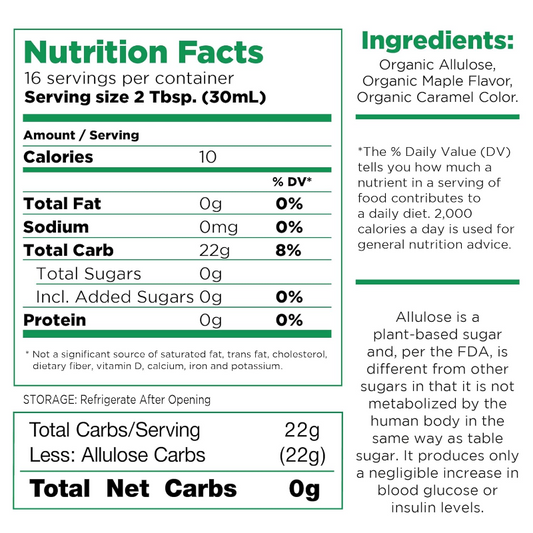 RxSugar® Organic Maple Syrup 16 fl oz