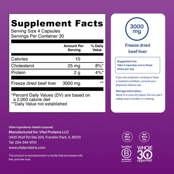 Beef Liver 120 Capsules