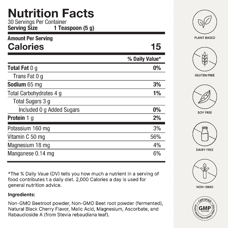 SuperBeets Black Cherry 30 Servings