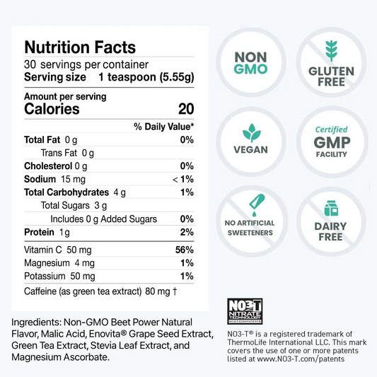 SuperBeets Energy Plus Natural Berry 30 Servings