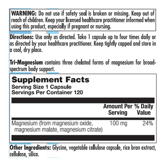 Tri-Magnesium 120 Capsules