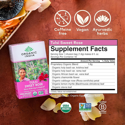 Tulsi Sweet Rose 18 Bags