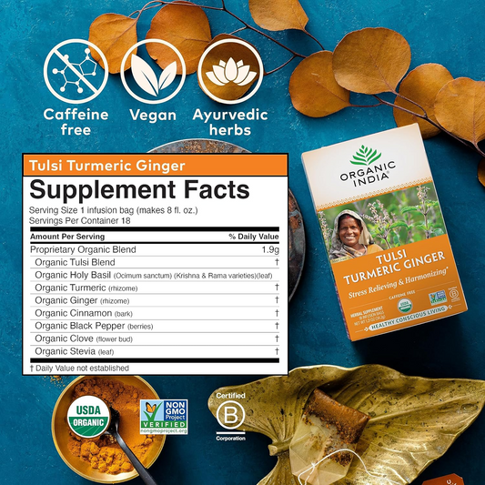Tulsi Turmeric Ginger 18 Bags