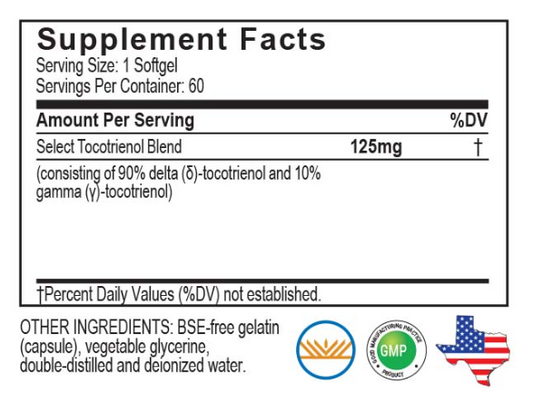 UNIQUE E High Delta Select Tocotrienols 90 Softgels