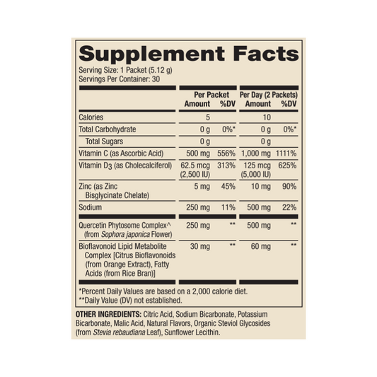 Vitamin C-PAK® with Quercetin Orange Flavor 30 Servings