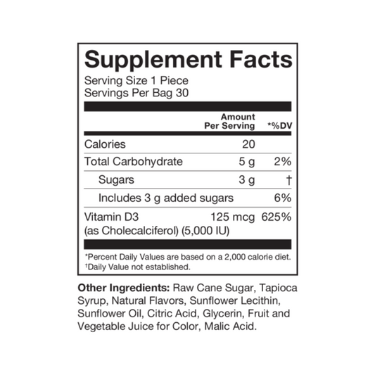 Vitamin D3 Chew Mixed Berry 30 Chews