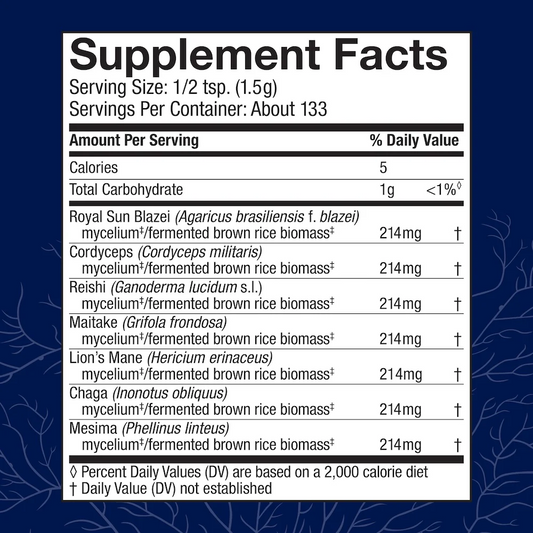 Stamets 7® Mushroom Mycelium Powder 66 Servings