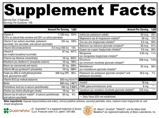 ActivNutrients® without Iron 240 Capsules